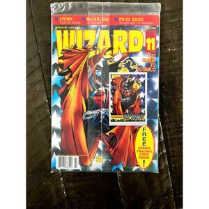 VINTAGE 1992 Marvel "WIZARD GUIDE" #11 - MINT - PROMO PRISMATIC SPAWN CARD!